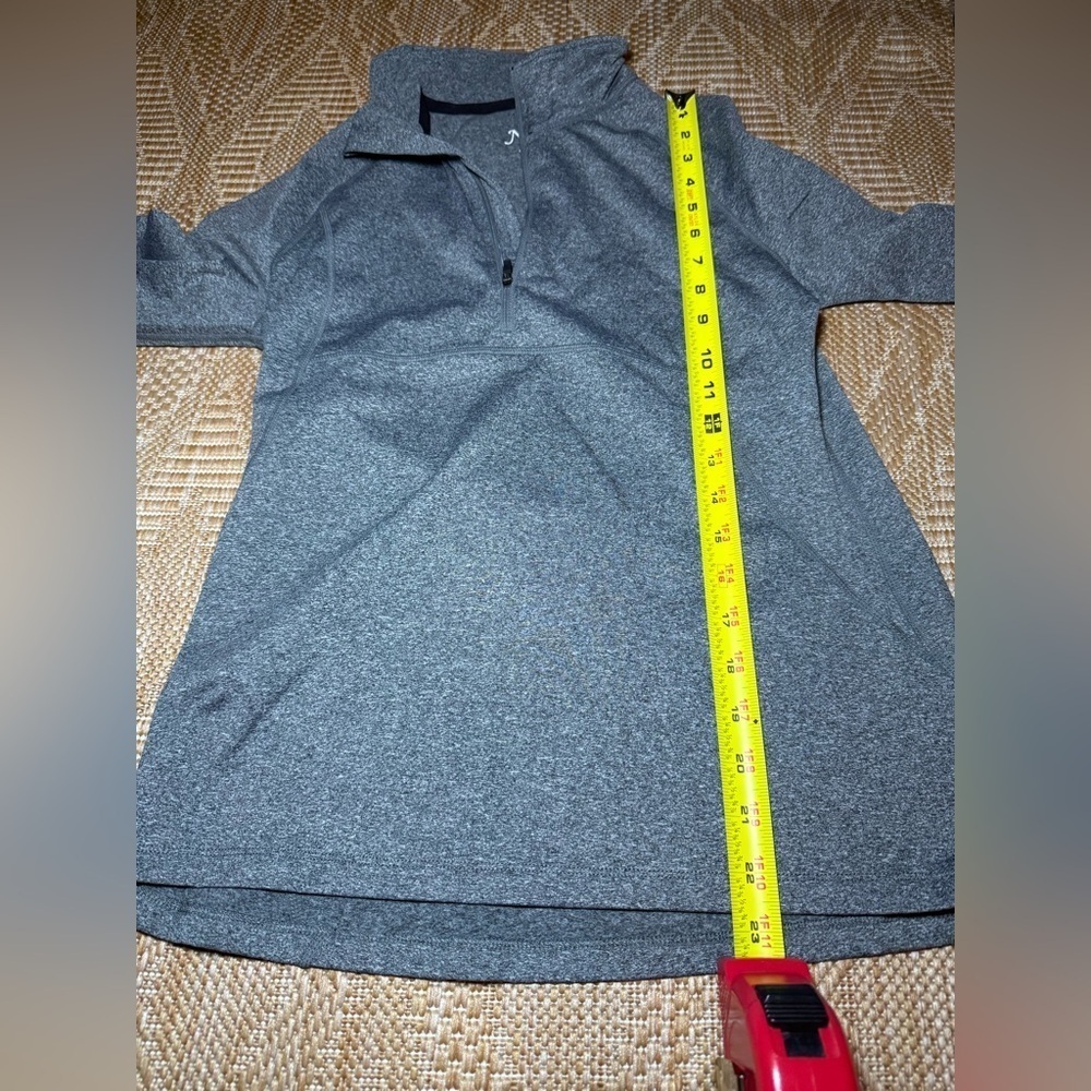 Natural Reflections Gray Quarter Zip Pullover Long Sleeve,Lightweight,Size M - Picture 4 of 8